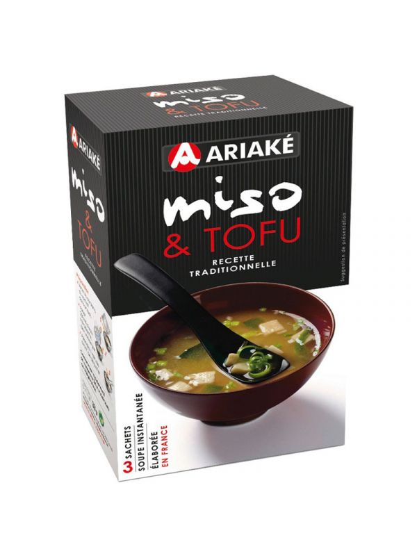 ARIAKE, Soupe Miso Tofu, 3 sachets