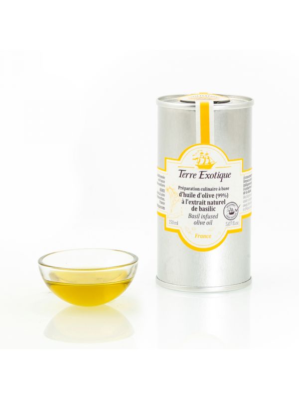 Préparation à base d'huile d'olive et de basilic
